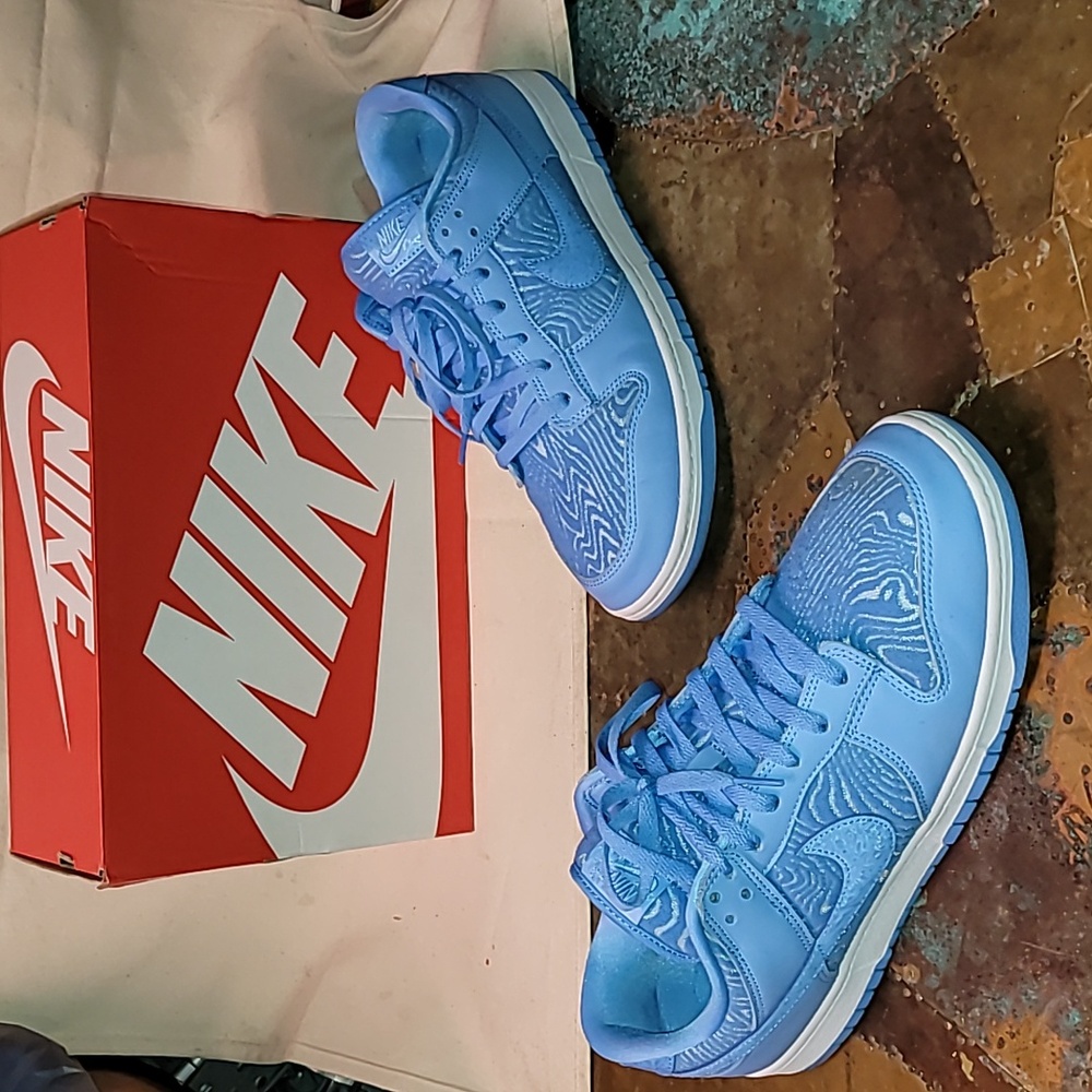 Nike Dunk Low Prm. University Blue TOPOGRAPHY. Men's size 13